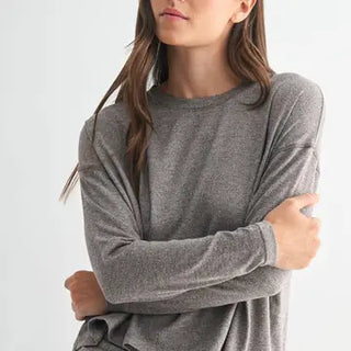 Brushed Hacci Lounge Long Sleeve Shirt
