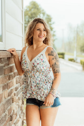 Floral Side Ties Tank