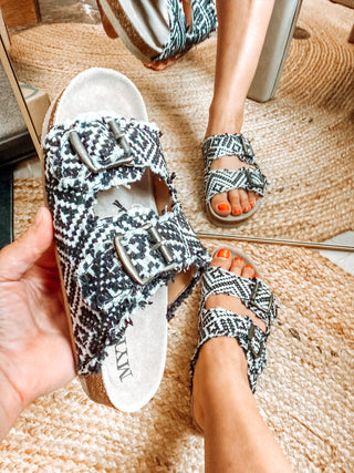Ridge Denim Canvas Sandals