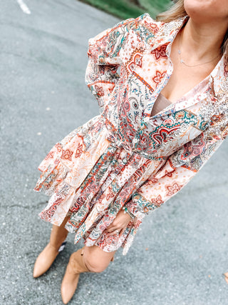 Fall Florals Midi Dress