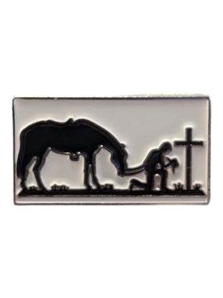 Praying Cowboy Magnetic Hat Pin
