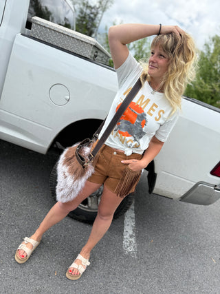 Rock N Roll Suede Fringe Shorts