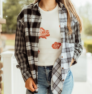 Contrast Plaid Flannel