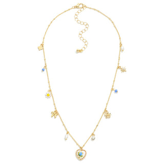 Vintage Heart & Charm Necklace