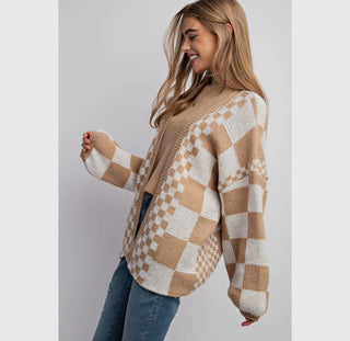 Check Mate Oversized Cardi