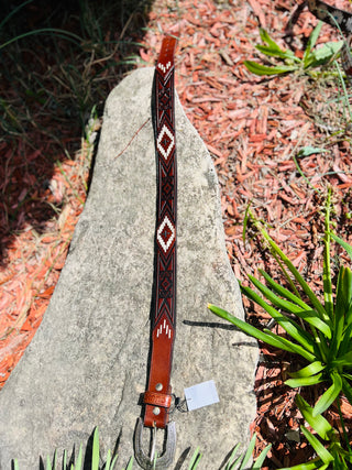 Hooey Chotaw Roughy Tooled/ Laced Belt