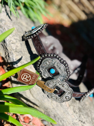 Roper Large Concho Turquoise Belt