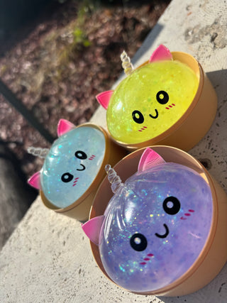 In Stock - Unicorn Glitter Dumpling Squishy!