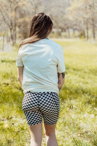 Rodeo Hippie -Checkered Biker Shorts