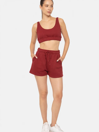 Cotton Blend Sweat Shorts