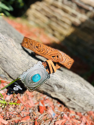 Hooey "Rogue" Tan w/Filigree Cutouts Belt