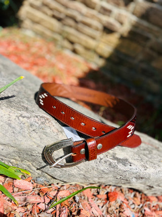 Hooey Chotaw Roughy Tooled/ Laced Belt