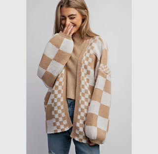 Check Mate Oversized Cardi