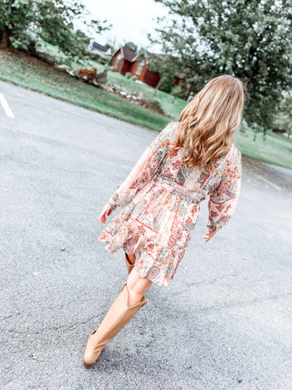 Fall Florals Midi Dress