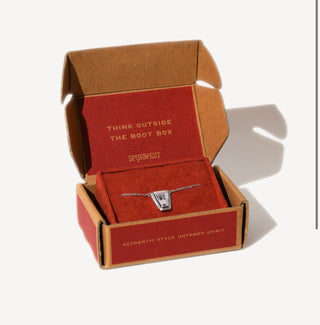 SpurWest Dallas Square Toe Necklace