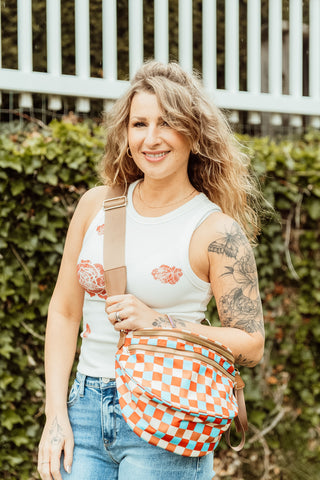 Vintage Roses Waffle Knit Graphic Tank