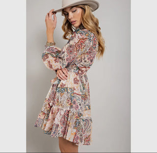 Fall Florals Midi Dress