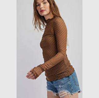 Poka Dotty Mesh Top