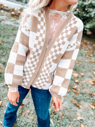 Check Mate Oversized Cardi