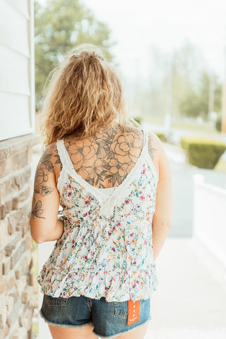 Floral Side Ties Tank