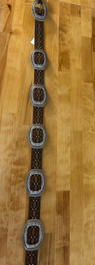 WRANGLER Brown Concho Belt