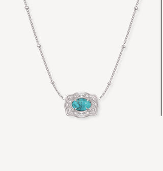 SPUR WEST- Ultra Mini Belt Buckle Turquoise Necklaces