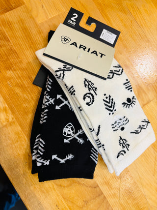 Ariat Western Doodle Crew Socks