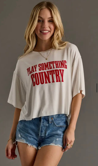 Play Something Country Cropped Tee