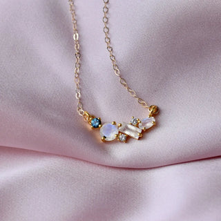 PRE ORDER! Rainbow Moonstone and Topaz Misty Skies Pendant