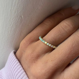 PRE ORDER!! Indecisive Opal & Amazonite Eternity Band