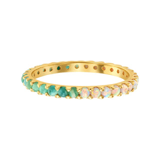 PRE ORDER!! Indecisive Opal & Amazonite Eternity Band