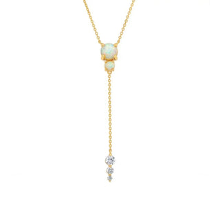 PRE ORDER!! Opal & Diamond Droplet Lariat