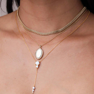 PRE ORDER!! Opal & Diamond Droplet Lariat