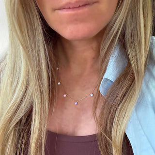 PRE ORDER!! Cotton Candy Opal Droplet Necklace