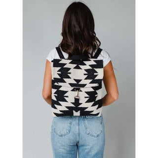 Cream & Black Aztec Backpack