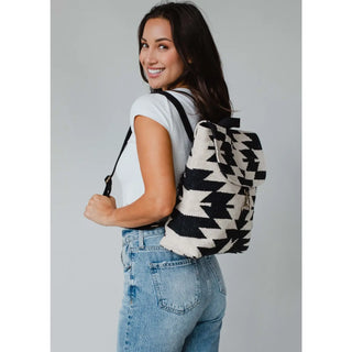 Cream & Black Aztec Backpack
