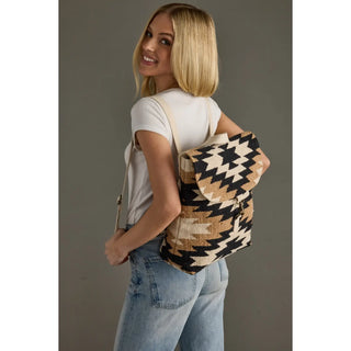 Cream, Black & Tan Western Backpack