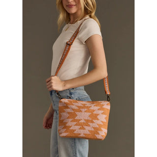 Orange & Light Pink Aztec Crossbody