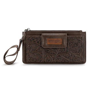 Wrangler Floral Tooled Card Wristlet