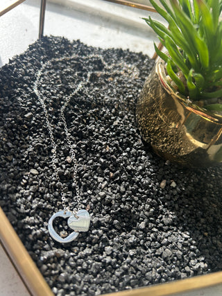 Custom Cut out Heart Pendant Necklace