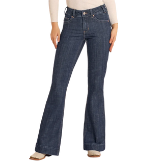 Rock N Roll Mid Rise Boot Stitch Trousers