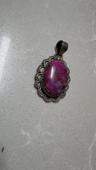 Purple Dahlia Pendant
