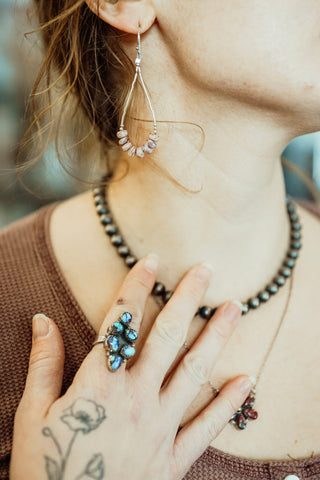 Hada Collection SS Purple Mojave Adj Ring