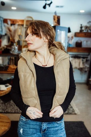 Textured Puffer Vest