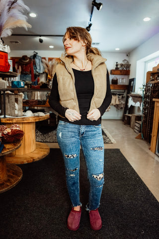 Textured Puffer Vest