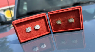 Ultra Mini Belt Buckle Earrings