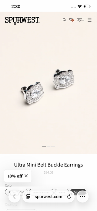 Ultra Mini Belt Buckle Earrings