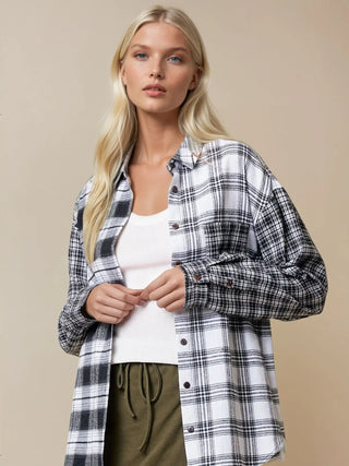 Contrast Plaid Flannel