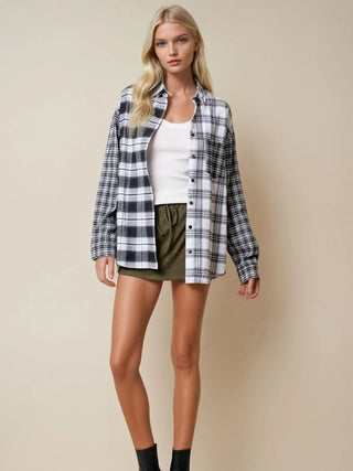 Contrast Plaid Flannel