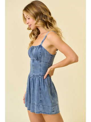 Bleached Denim Jumpsuit
